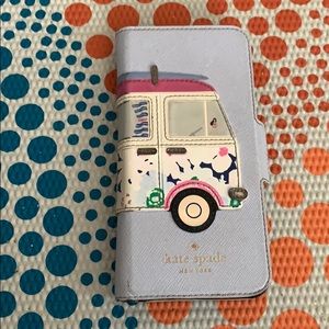 KATE SPADE cute surf van iphone 7 & 8 wallet case